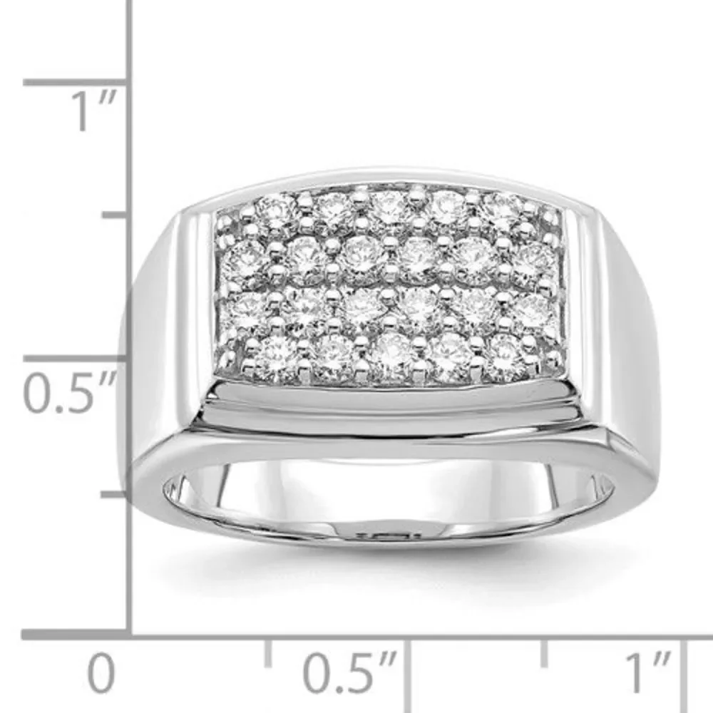 Men's 10k White Gold Diamond Ring
